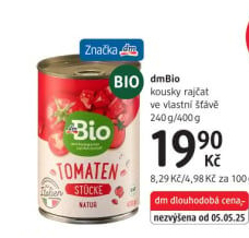 Rajčata konzervovaná dm Bio