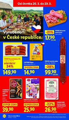 akční leták Lidl 26.3.2026-29.3.2026