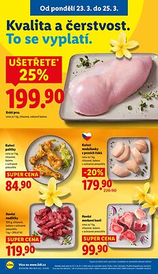 akční leták Lidl 23.3.2026-25.3.2026