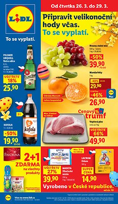 akční leták Lidl 26.3.2026-29.3.2026