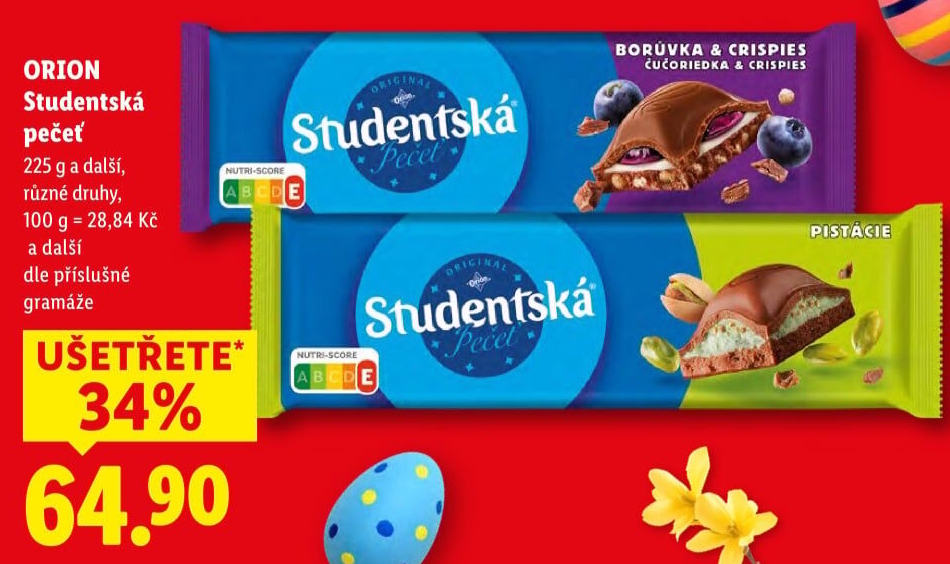 Čokoláda Studentská pečeť Orion