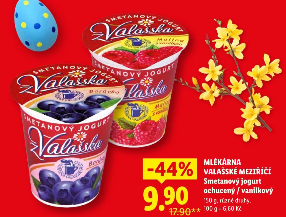 Jogurt smetanový ochucený z Valašska Mlékárna Valašské Meziříčí