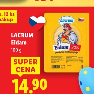 Sýr Eidam 30% Lacrum