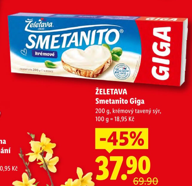 Sýr tavený Smetanito Želetava