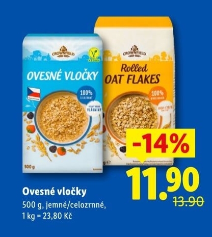 Vločky ovesné Crownfield