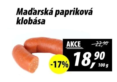 Maďarská papriková klobása