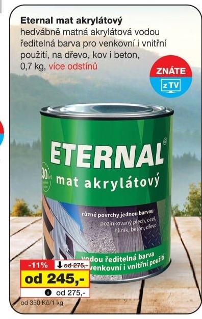 Akrylátová barva mat Eternal