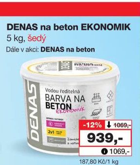 Barva na beton Ekonomik Denas