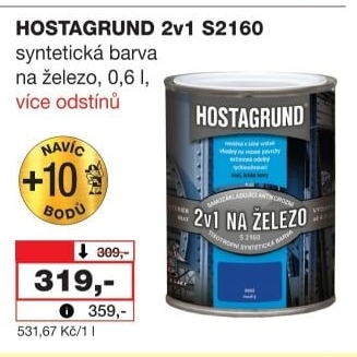 Barva na kov 2v1 na železo Hostagrund