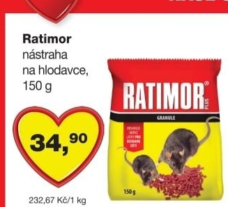 Granule proti hlodavcům Plus Ratimor