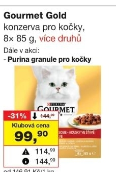 Konzerva pro kočky Gold Gourmet Purina