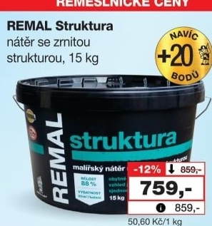 Malířský nátěr Struktura Remal