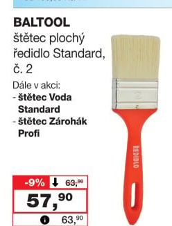 Plochý malířský štětec Baltool