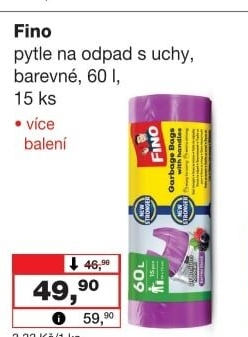 Pytle na odpadky 60 l Fino