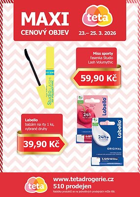akční leták Teta drogerie 23.3.2026-25.3.2026