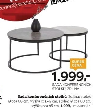 SADA KONFERENČNÍCH STOLKŮ