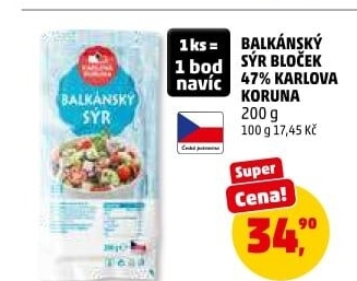 Balkánský sýr Karlova Koruna