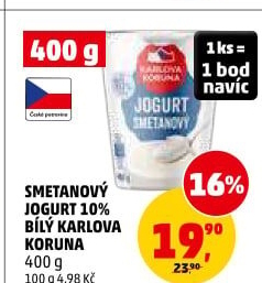 Bílý jogurt smetanový Karlova Koruna