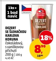 Dezert pudink se šlehačkou Karlova Koruna
