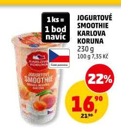 Jogurtové Smoothie Karlova Koruna