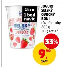 Ochucený jogurt selský Boni