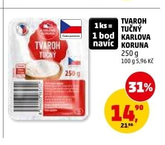 Tvaroh tučný Karlova Koruna