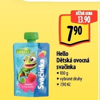 Ovocná kapsička Svačinka Hello