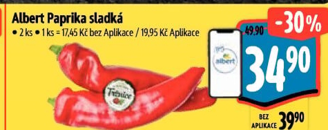 Paprika červená Albert