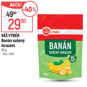 Banán sušený mrazem Váš Výběr
