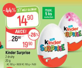 Čokoládové vajíčko s překvapením Kinder Surprise