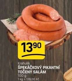 Salám špekáčkový pikantní točený Krahulík