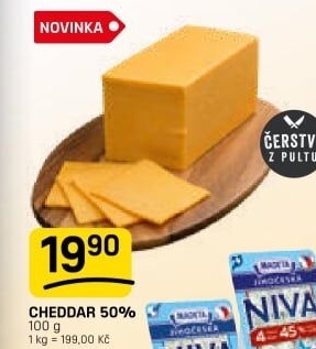 Sýr Cheddar 50%