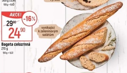 Bageta celozrnná