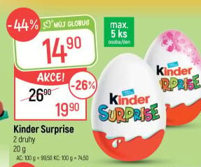 Čokoládové vajíčko s překvapením Kinder Surprise