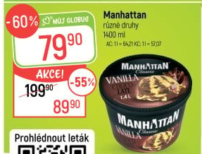 Zmrzlina v kelímku Manhattan Nestlé