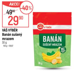 Banán sušený mrazem Váš Výběr