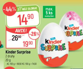 Čokoládové vajíčko s překvapením Kinder Surprise