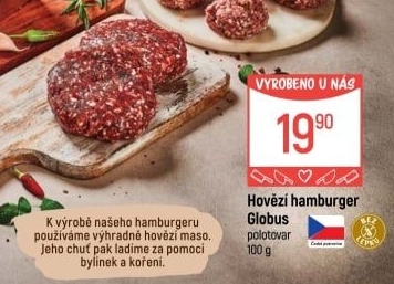 Hovězí hamburger Globus