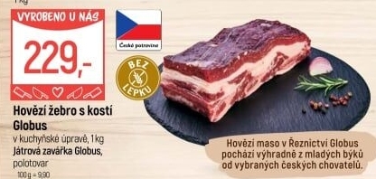 Hovězí žebra s kostí Globus