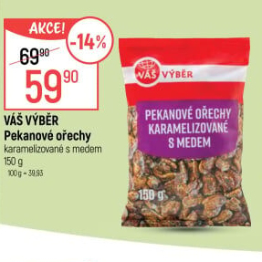 Pekanové ořechy karamelizované s medem Váš Výběr