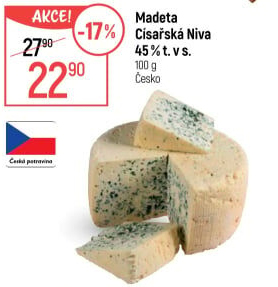 Sýr Niva Císařská 45 % Madeta