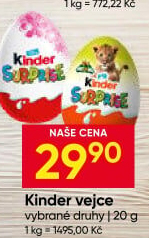 Čokoládové vajíčko s překvapením Kinder Surprise