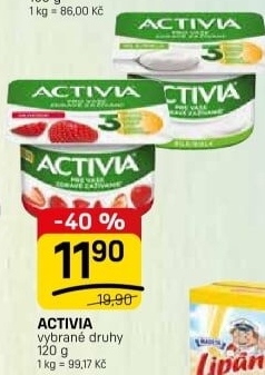 Bílý jogurt Activia Danone