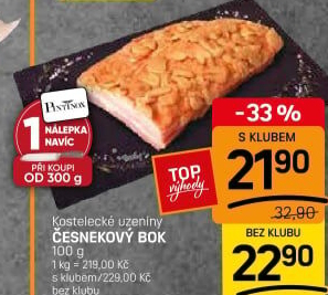 Česnekový bok Kostelecké uzeniny