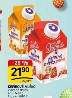 Kefírové mléko ochucené Mlékárna Valašské Meziříčí