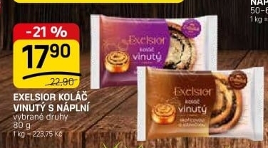 Koláč s náplní Exelsior Odkolek