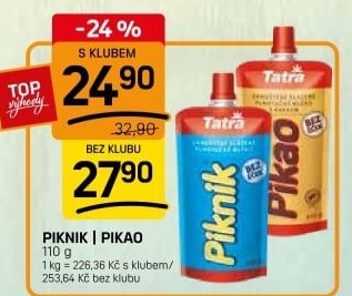 Mléko kondenzované Piknik Tatra - kapsička