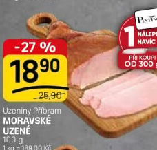 Moravské uzené zlatéPříbramská uzenina