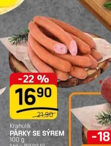 Párky se sýrem Krahulík