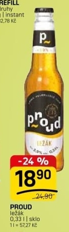 Pivo světlý ležák Proud